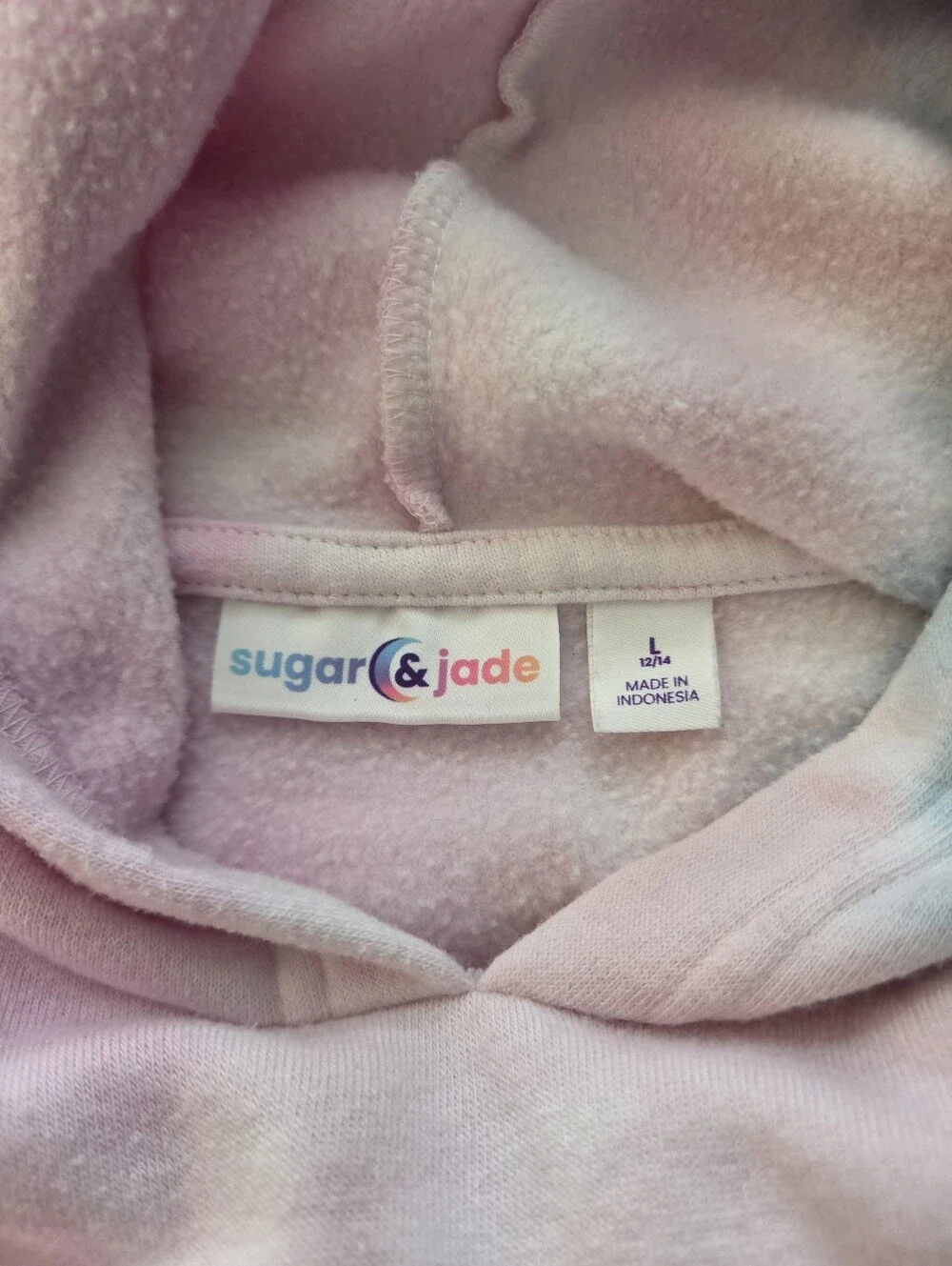 Sugar & Jade Bundle Of 2 Cropped Tie Dye Hoodie Sweatshirts Girls Size 12/14